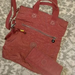 Red Kipling Bag w/ Wallet